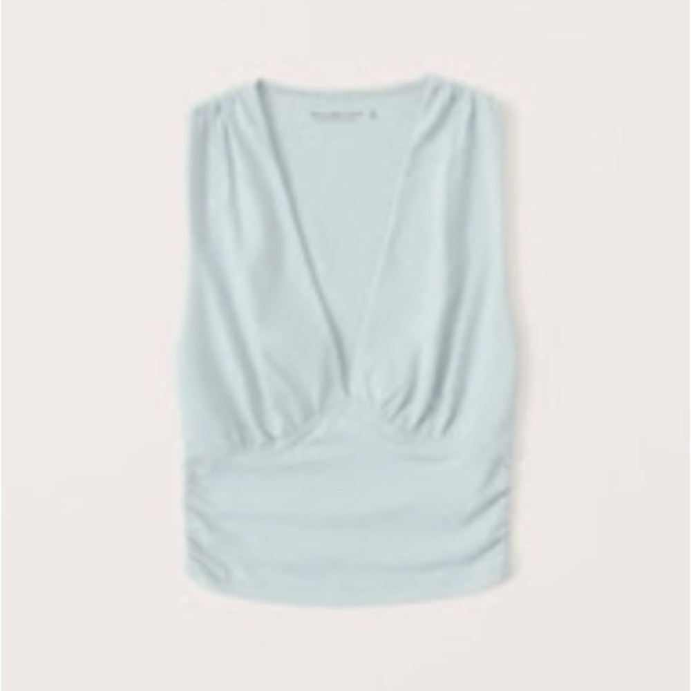 A&F ruched plunge top